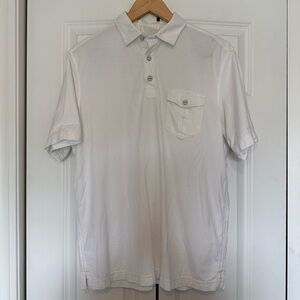 Tommy Bahama size medium white polo-style shirt.